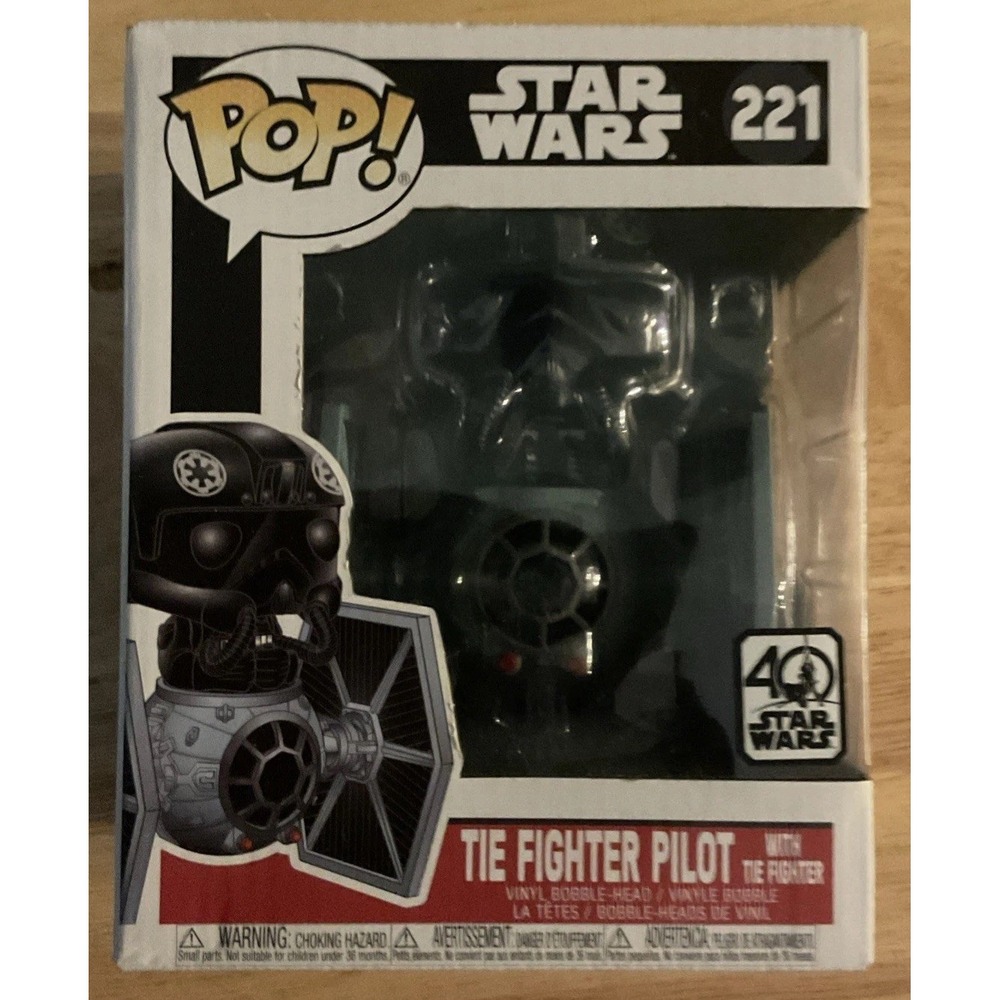 Funko Pop! Star War Tie Fighter Pilot With The Fighter, 40th Ann, #221, NIB